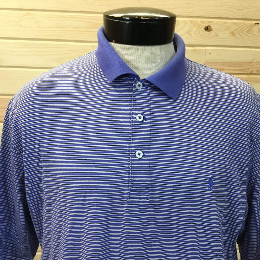Polo Ralph Lauren Golf Striped L Purple Pony